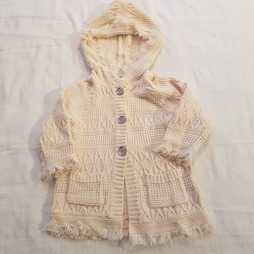 Dakini fringed sweater cream  girls 24 months